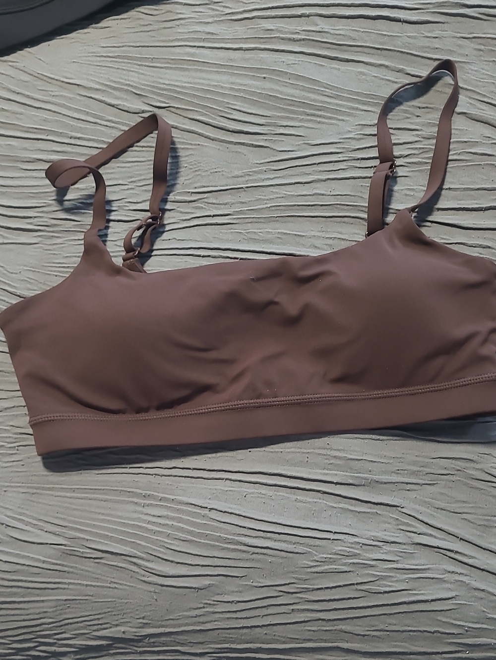 CRZ YOGA Brown Seamless Adjustable Bralette